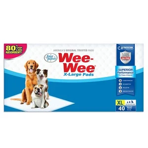 Wee Wee Pastiglie per Pipì per Cani Extra Large 28x34 40 Conteggi Assorbenti a Prova di Perdite - Foto 1 di 10
