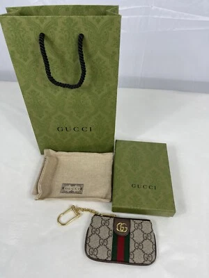 Estuche para llaves Gucci Supreme con monograma Web Ophidia  Foto 1 de 4
