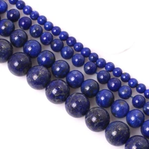 Lapislazuli Perlen Edelstein 4/6/810 mm Lapis Lazuli Schmucksteine Größe Wählen - Bild 1 von 9