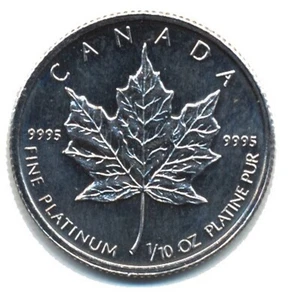 1/10 oz 5$ Kanada Platinmünze Maple Leaf 1988 - Picture 1 of 2