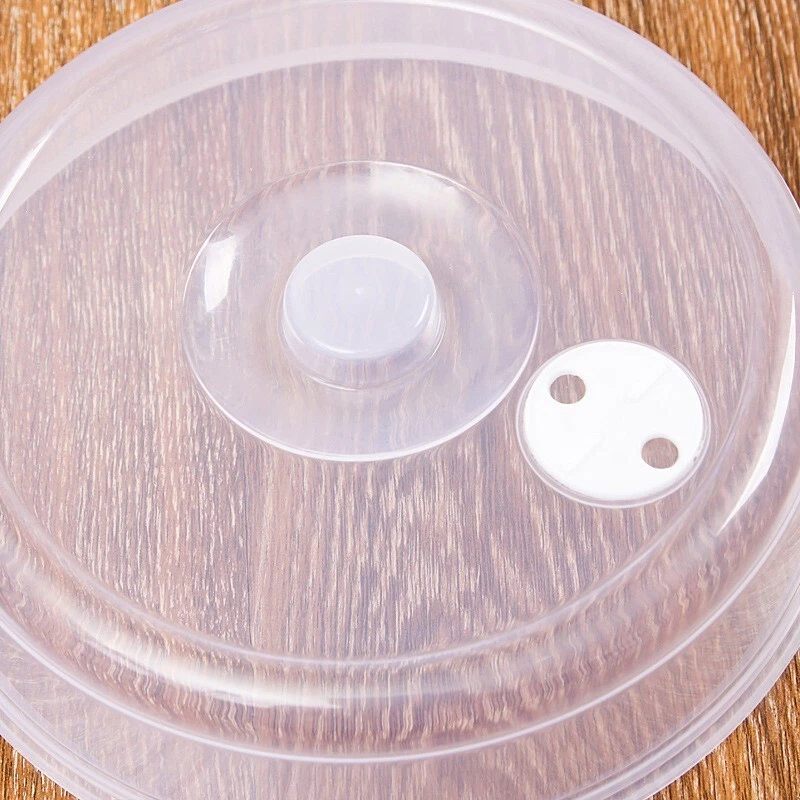 Mikrowellen Spritzschutz Aus Glas - Zusammenklappbare Abdeckung 24,8 Cm, Mit Silikongriff, Grau