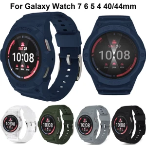 Silicone Watch Band Strap+Rubber Case For Samsung Galaxy Watch 4 5 6 7 40/44mm - Picture 1 of 16