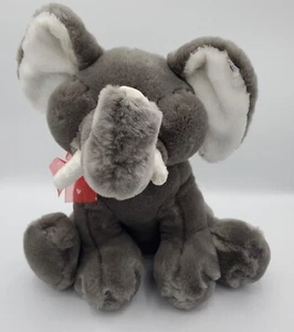 Walmart Valentines grauer Elefant Dschungel Plüschtier Stofftier 13 Zoll Herzband - Bild 1 von 8