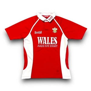 KooGa Rugby Cymru Wales Rugby Union kurzärmliges Trikot Poloshirt Herren Small - Bild 1 von 4