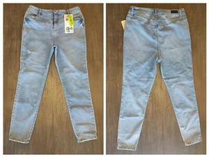 Women's Sound style Distressed Jeans 14 Hope High Rise Skinny No Back Pockets - Picture 1 of 16