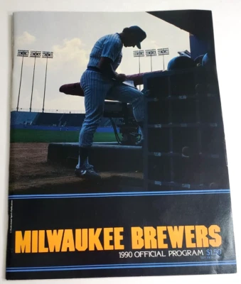 Milwaukee Brewers MLB 1990 Official Program VERY GOOD - Image 1 of 4