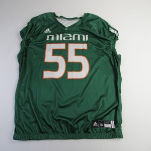 Miami Hurricanes adidas Practice Jersey - Football Men's Green Used