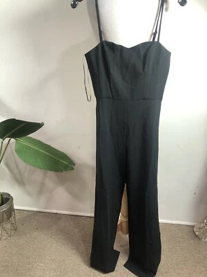 French Connection Womens Whisper Sweetheart Jumpsuit- Black- Size 4 - Image 1 of 4