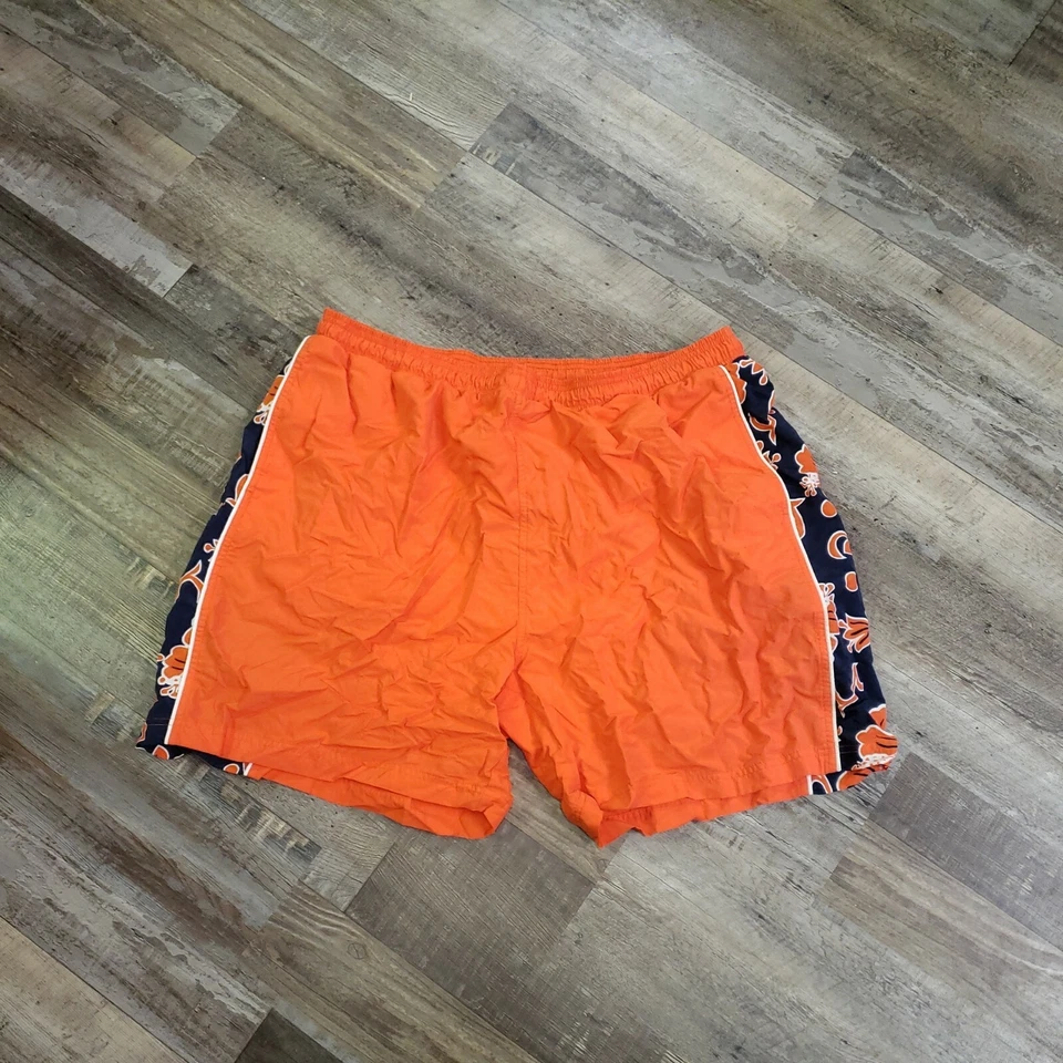 Bañador St. John's Bay para hombre 2XL XXL naranja azul lazo forrado de malla Foto 1 de 3