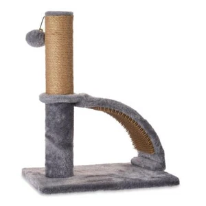 Rubber Massager Jute Cat Scratching Post Multi-Activity Pom-Pom Toy Scratcher US - Picture 1 of 6