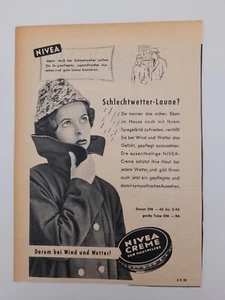 Clipping Werbung Advertising 1957 NUVEA CREME Darum bei wind und wetter  - Bild 1 von 1