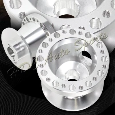 For 1990-2005 Mazda Miata Silver T6061 Aluminum Steering Wheel 6-Hole Adapter - Image 1 of 3