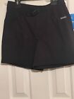 Columbia Girls Belted Stretch Shorts W/Pockets - Black- Size Large - Msrp $35