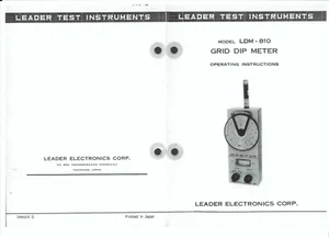 Leader Bedienungsanleitung user manual für LDM- 810 englisch Copy - Picture 1 of 1