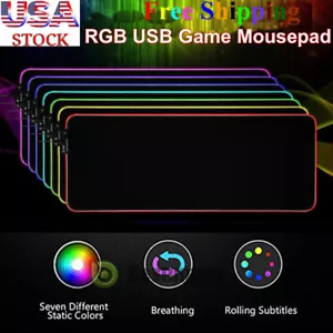 Gaming Mauspad RGB LED Licht Computer Tastatur Maus Matte XXL Extra Groß - Bild 1 von 12