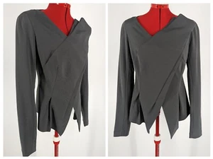 Donna Karan Resort 2013 Runway Collection Gray Green Rayon Stretch Jacket Sz 10 - Picture 1 of 12