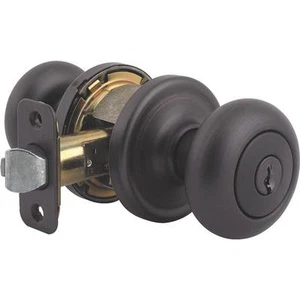 (1)-Kwikset Hancock Venetian Bronze Entry Door Knob Lockset 740H 11P 6AL RCS K3 - Picture 1 of 1