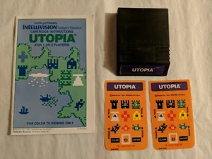 Utopia (Intellivision, 1981) w/ Manual & Overlays - Working - Picture 1 of 6