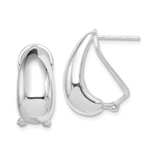 25mm Sterling Silver Omega-Back Earrings - Picture 1 of 6
