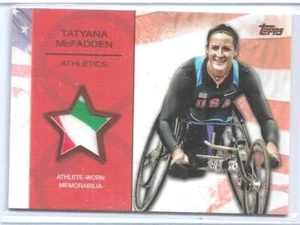 2012 TOPPS OLYMPIC ~ TATYANA MCFADDEN BRONZE RELIC CARD /75 ~ WHEELCHAIR RACING - Picture 1 of 2