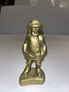Vintage Bronze Fischer Figur, Peterson Messing Maritim Messing schwer alt Mann - Bild 1 von 10