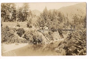 RPPC RAILROAD TRAIN BRIDGE River DEL NORTE County California Postcard CA - Picture 1 of 2