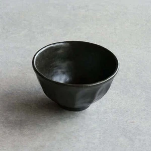 KANEKO KOHYO Rinka Rice Bowl 11.5 x 6.5cm Black - Picture 1 of 6