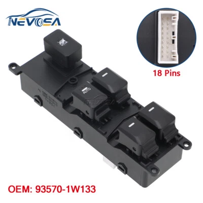 Front Left Power Window Switch For KIA Rio III (UB) 2015 2016 2017 93570-1W133 - Изображение 1 из 4