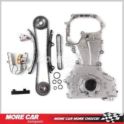 Kit de cadena de distribución bomba de aceite para motor Nissan Altima Sentra 2002-2006 2,5 L QR25DE Foto 1 de 4