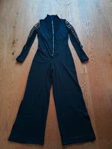 damen overall jumpsuit lang gr.36-38 farbe schwarz reissverschluss - Bild 1 von 12