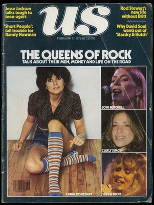 FEB 21 1978 US MAGAZINE LINDA RONSTADT, JONI MITCHELL, STEVIE NICKS, CARLY SIMON - Image 1 of 2