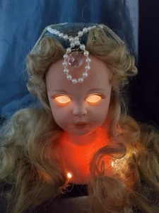 Cabeza de muñeca de porcelana vintage D3 6" - Imagen 1 de 10