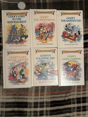 Lote De 7 Libros Lectores De Rimas Disney De Colección 1988 Daisy’s New Car, Goofy, Mickey HC Foto 1 de 4
