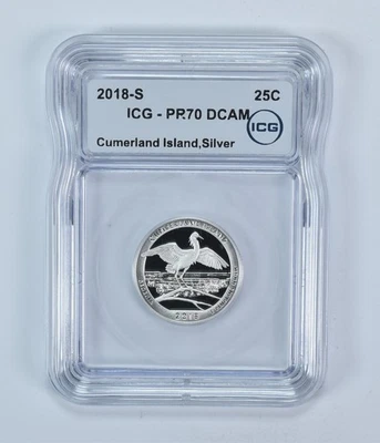 2018-S Washington Quarter ATB Silver Cumberland Island PR70 DCAM ICG *9522 - Image 1 of 4