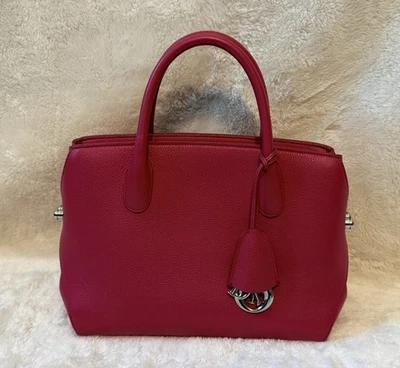 Christian Dior Open Bar Pink Leather Tote Handbag Silver Hardware EXCELLENT COND - Image 1 of 4
