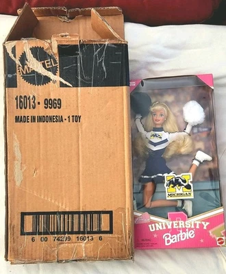 Vintage 1996 Mattel Michigan State University Cheerleader Barbie Factory Sealed - Image 1 of 4