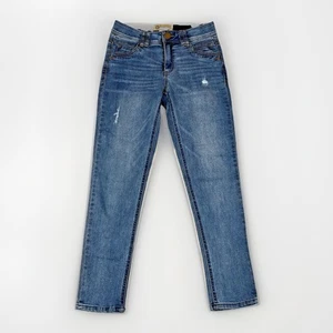Democracy Jeans Damen Größe 2 Blau Ab Technology Skinny Distressed   - Bild 1 von 11