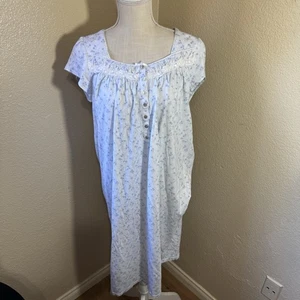 Camisón Eileen West manga corta larga azul claro/verde - Imagen 1 de 4