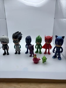PJ Masks Toys 3" Figure Lot of 11 + Telescope LOOSE Used Connor Romeo Gecko Etc - Picture 1 of 5