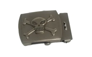 Vintage Skull And Crossbones Ratchet Belt Buckle - Picture 1 of 5