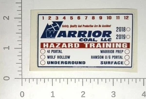 Wallace Warrior Coal LLC Madisonville Kentucky Kohlebergbau Aufkleber Abziehbild - Bild 1 von 1