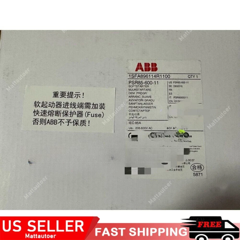 Brand New ABB PSR85-600-11 soft starter Fast Shipping US Free TAX - Image 1 of 1