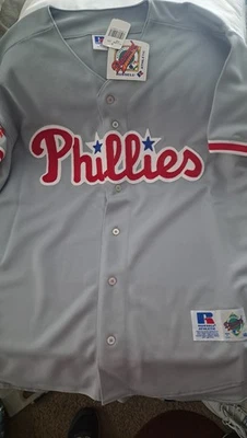 PHILLIES AUTHENTIC DIAMOND COLLECTION JERSEY VINTAGE 90S SIZE 48 NEW WITH TAGS - Image 1 of 4