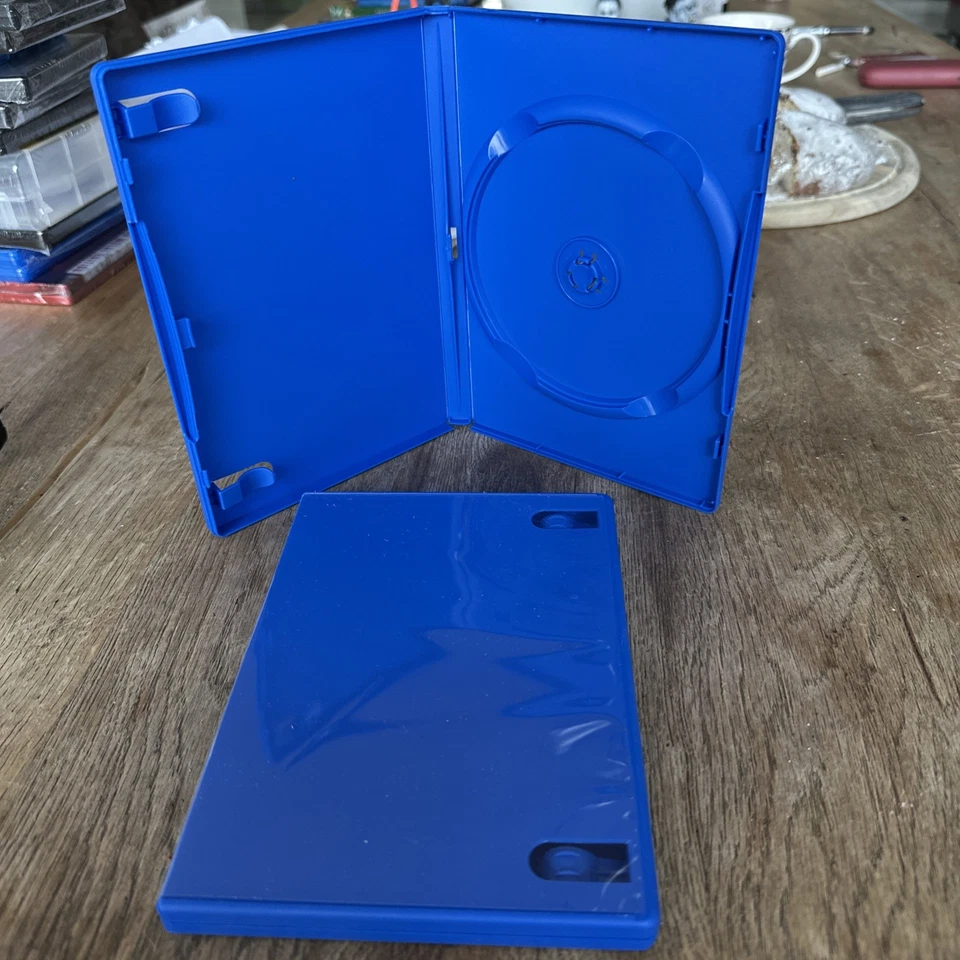 10 DVD Blaue Leerhüllen Hüllen Box Case 14mm mit Cover  für 1 CD / DVD / BD - Bild 1 von 1