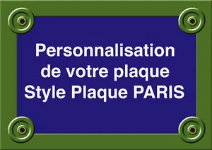 PLAQUE RUE style PARIS Personnalisation GRATUITE 15x20 - Imagen 1 de 1