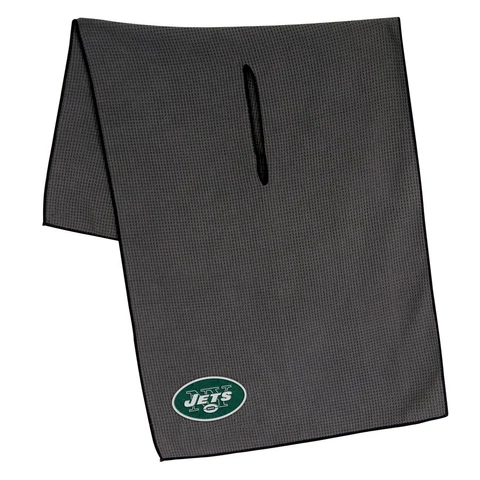 NEW YORK JETS GRAY MICROFIBER WAFFLE GOLF TOWEL 19"X41" NEW Cover