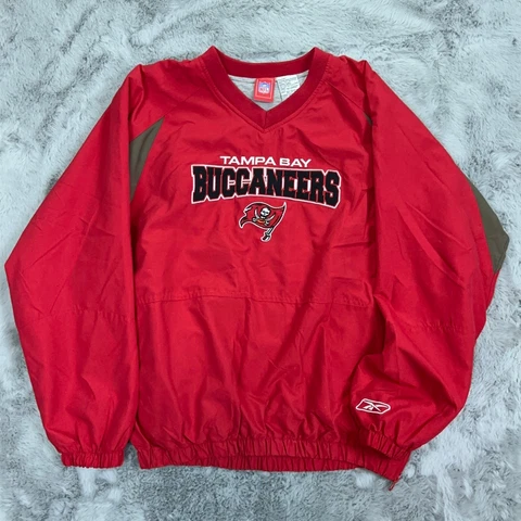 Tampa Bay Buccaneers Sweater mens Extra Large Reebok Pull Over Lined NFL Cover