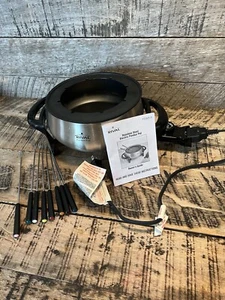 Rival Stainless Steel Electric Fondue Pot 3 Quart Works - Picture 1 of 8