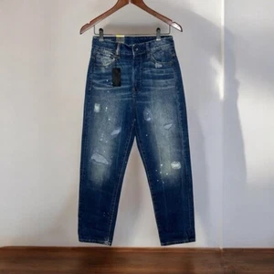Jean G-Star Raw para mujer talla 25 x 28 Midge High novio botón mosca envejecido - Imagen 1 de 15