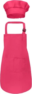 Kids Apron with Chef Hat Set - Durable, Washable, Perfect for Cooking, Baking an - Picture 1 of 14